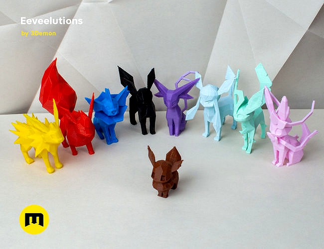 Eeveelutions Low Poly Pokemon | 3D