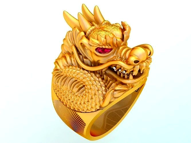 Dragon Rings - Men ring - N 1001 | 3D