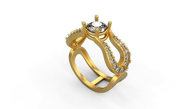 Cocktail Ring 117 | 3D