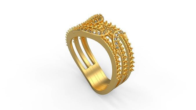 Cocktail Ring 077 | 3D