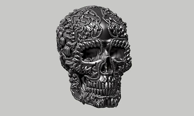 skull robot head a12 | 3D