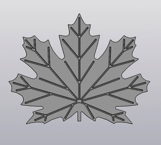 Cup coaster Maple leaf | 3D