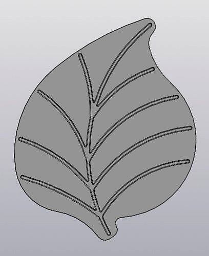 Cup coaster Leaf | 3D