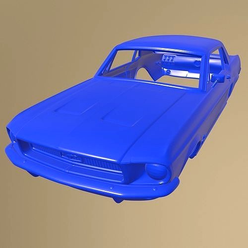 FORD MUSTANG HARDTOP 1968 PRINTABLE CAR BODY | 3D model