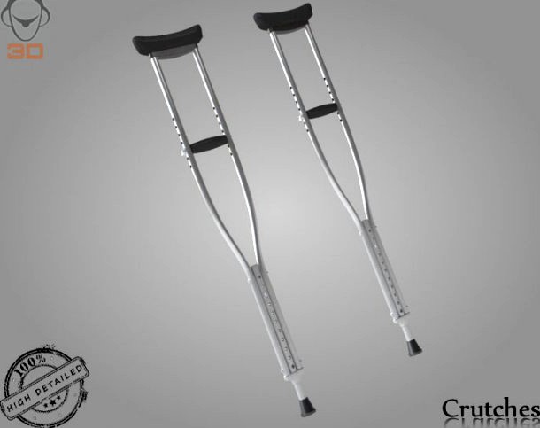 Crutches 3D Model