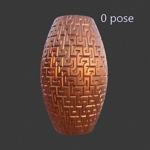 Square texture vases | 3D