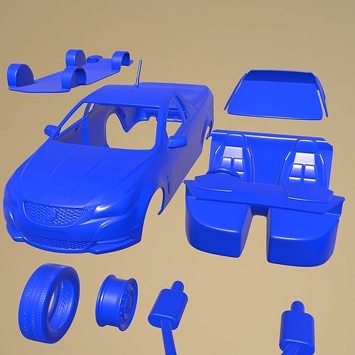 HOLDEN COMMODORE EVOKE UTE 2013 PRINTABLE CAR IN SEPARATE PARTS | 3D