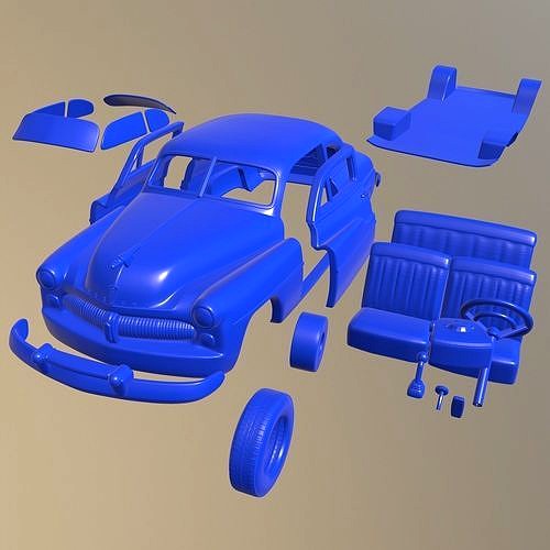 MERCURY EIGHT COUPE 1949 PRINTABLE CAR IN SEPARATE PARTS | 3D
