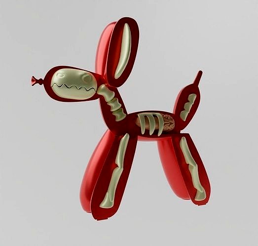 Ballon Dog Flayed Open  | 3D