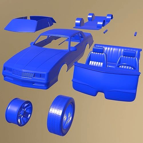 CHEVROLET MONTE CARLO SS 1986 PRINTABLE BODY CAR | 3D