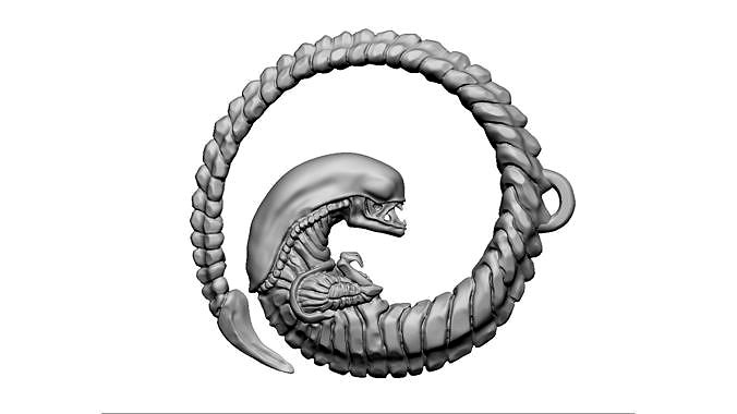 Alien germ xenomorph keychain stl 3d printable | 3D