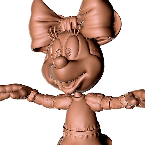Minnie wua-la stl for 3d print    assembly model | 3D