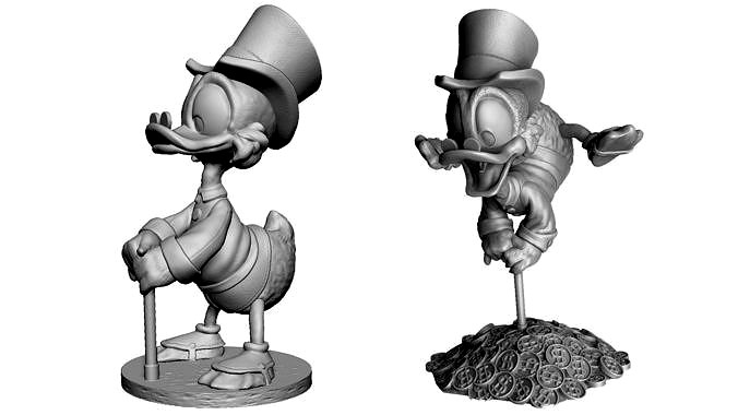 SCROOGE McDuck for 3D print 2 OPTIONS | 3D