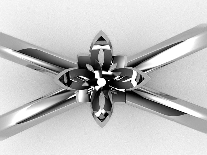 pearl flower ring  | 3D