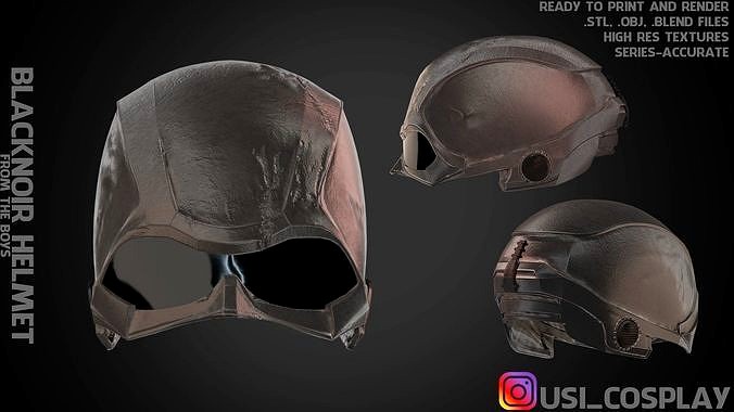 BlackNoir Mask for Cosplay 3D print model | 3D