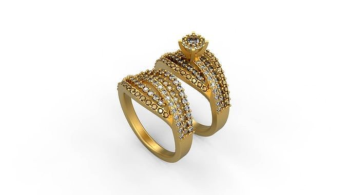 Cocktail Ring 053 | 3D