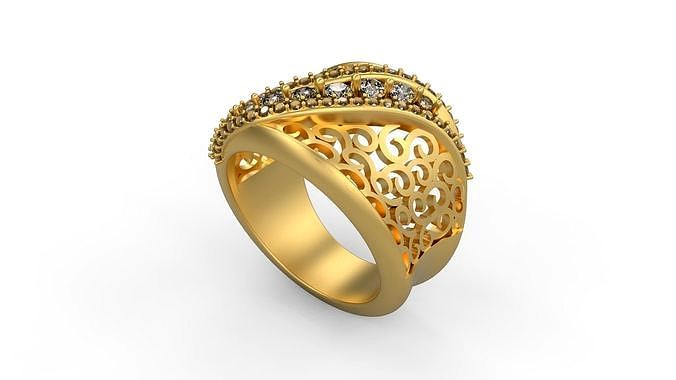 Cocktail Ring 045 | 3D