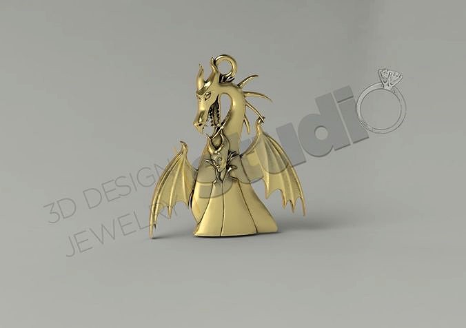 Maleficent detailed pendant 3d model | 3D