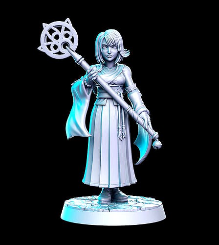 Yuna Final Fantasy 32mm Pre-supported | 3D