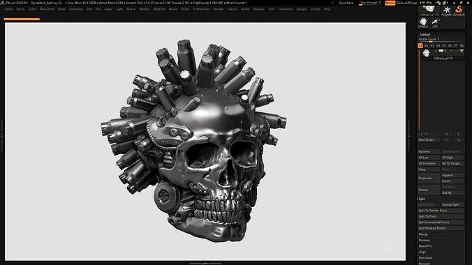 skull robot head a06 | 3D