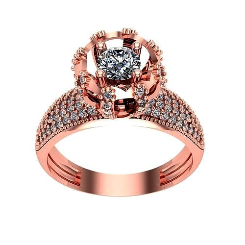 Ring Solitaire Diamond High quality CSS 005 | 3D