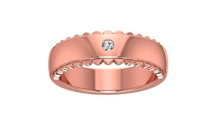 Solitaire Wedding Engagement Women Band Ring | 3D