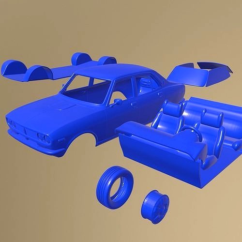 MAZDA CAPELLA 616 SEDAN 1974 PRINTABLE CAR IN SEPARATE PARTS | 3D