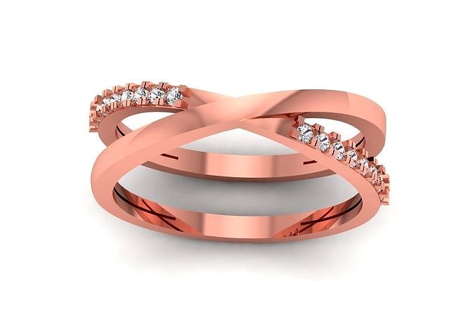 Solitaire Wedding Engagement Women Rings Band | 3D