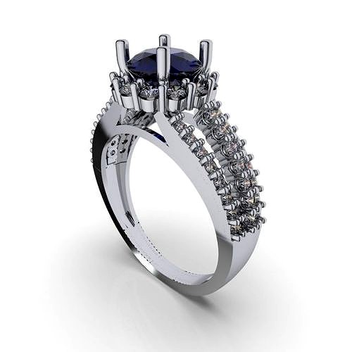 Fashion Diamond Ring 3d Model  | 3D