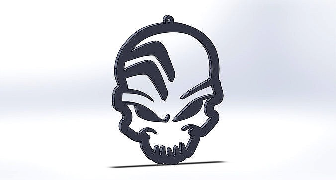 citroen keychain skull logo oriktown | 3D