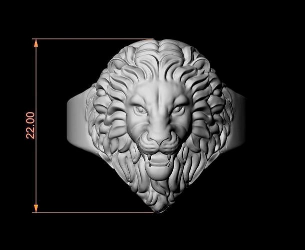 Lion Ring mesh file | 3D