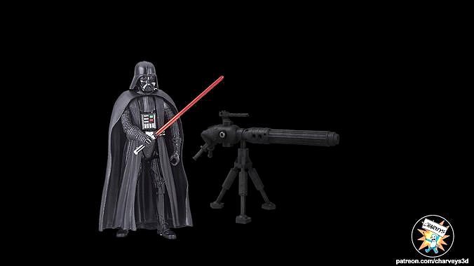 Star Wars Mark II Medium Repeating Blaster for action figures | 3D