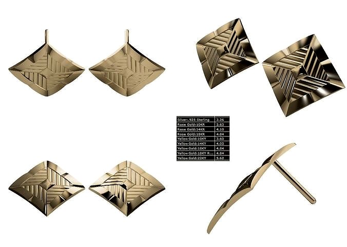 Stud Earring Printable | 3D