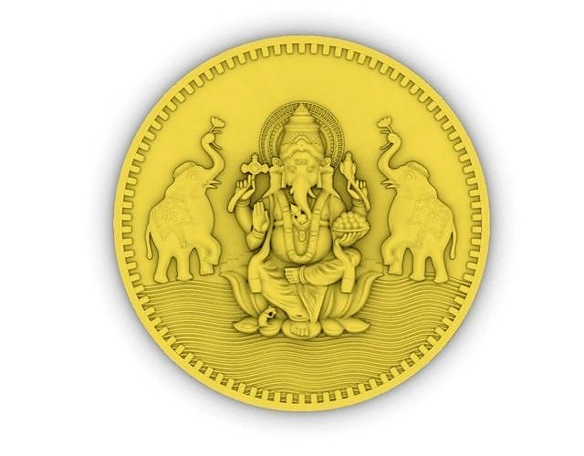 Ganesha Coin Design Jewellery | 3D