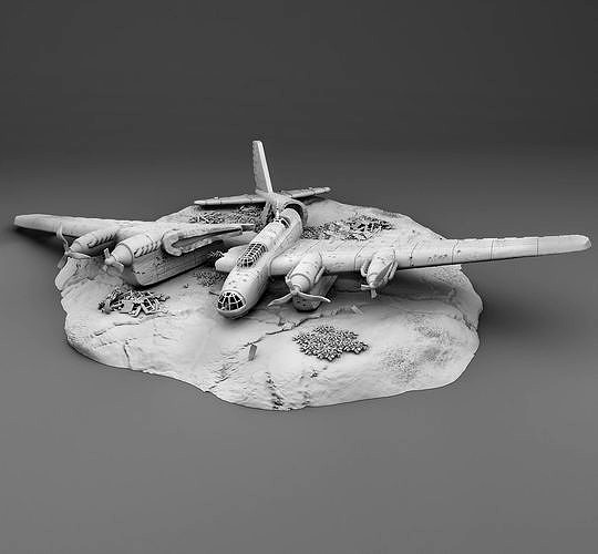 Soviet plane Pe-8 Broken | 3D