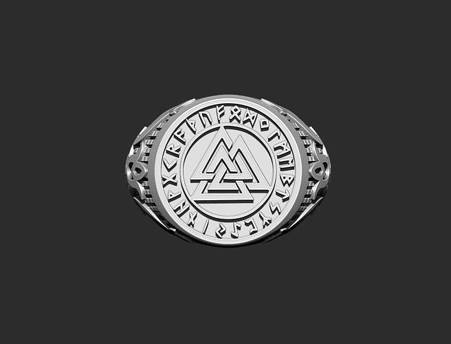 valknut ring | 3D