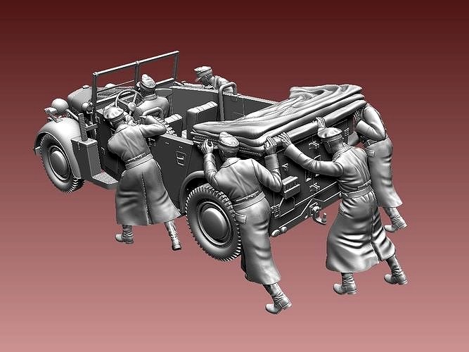 horch 901and general Rommel | 3D