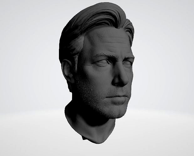 Batnman bruce ben 3d model of head | 3D