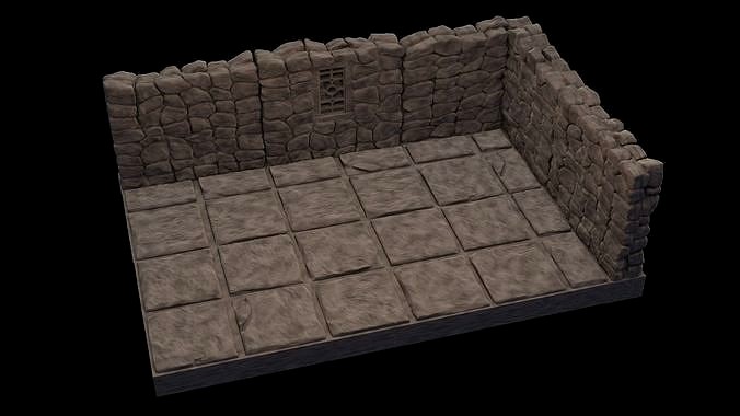Kit dungeon floor and walls | 3D