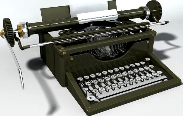 Old Typewriter 3D Model