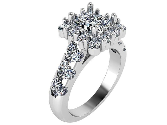 Princess Halo Ring 1608 | 3D