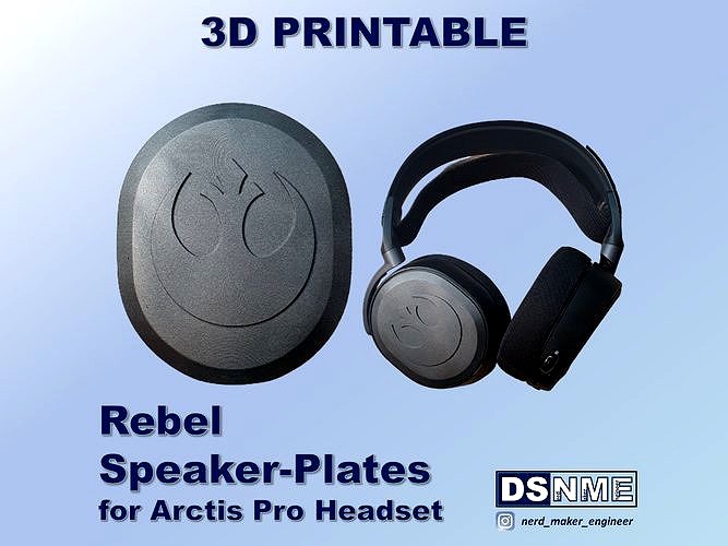 3D-printable Speaker-Plates Arctis Pro Headset - Rebel Alliance | 3D