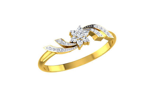 Solitaire Engagement Wedding Ring 3dm STL OBJ FBX Render Details | 3D