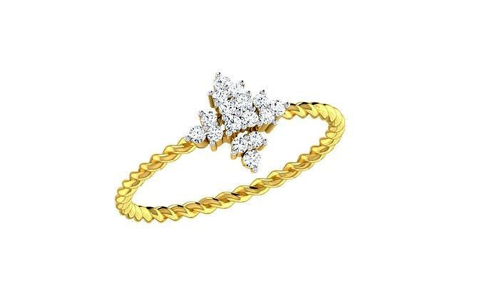 Solitaire Engagement Wedding Ring 3dm STL OBJ FBX Render Details | 3D