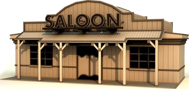 Wild West Saloon Detail Model 3D Model