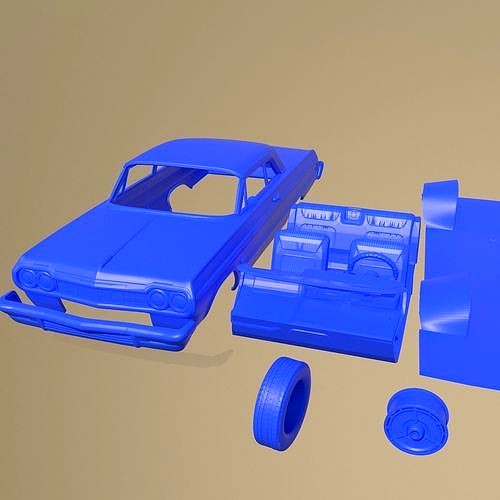 CHEVROLET IMPALA SS 1964 PRINTABLE CAR IN SEPARATE PARTS | 3D