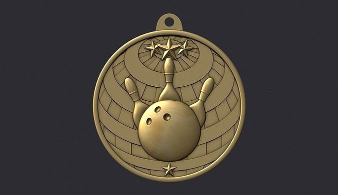 Bowling Award Medal | 3D