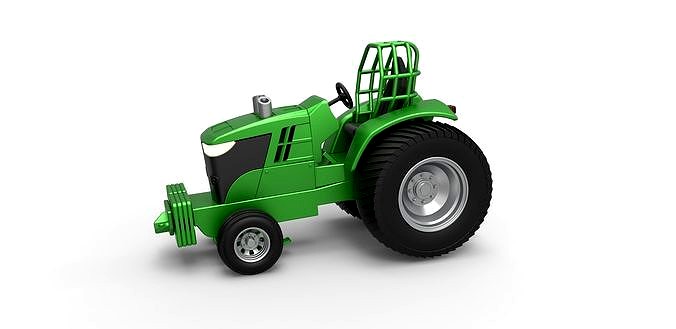 Diecast fun short Pulling Tractor John Deere 7310R Scale 1 to 25 | 3D