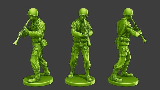 American soldier ww2 Clarinet A15 | 3D