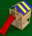 Tree house with Slide and Sandbox 3D Model